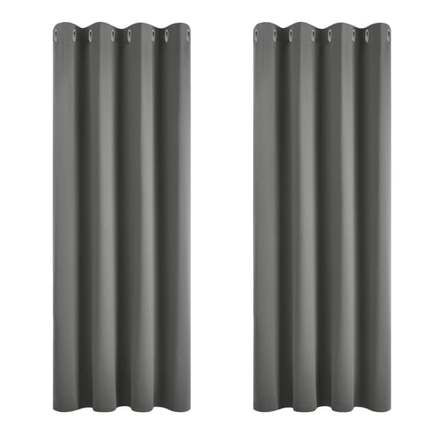 Deconovo Verdunkelungsvorhang Kälteschutz Gardinen Schlafzimmer Kälteschutzvorhang Blickdicht, 229x168 cm(HöhexBreite), Hellgrau, 2er Set 2 x H229xB168 Hellgrau