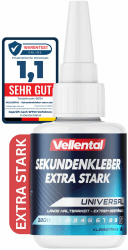 Sekundenkleber Gel Extra Stark universal - Superkleber wasserfest, hitzebeständig & mit Nadel Verschluss gegen Austrocknung - Alleskleber für Plastik, Kunststoff, Glas, Holz, Metall uvm. 30g dickflüssig Gel