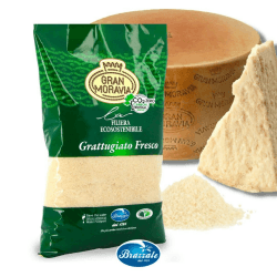 Angebot 1Kg Brazzale Gran Moravia Grana Hartkäse gerieben mind. 16 Monate gereift klimaneutral 500 g (2er Pack)