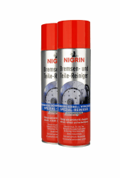 NIGRIN Bremsenreiniger, Motor-Teilereiniger, zur Entfettung von Bremsen-, Motor- und Maschinenteilen, 2er-Pack 500 ml Sprühdose 250 ml (2er Pack) Single