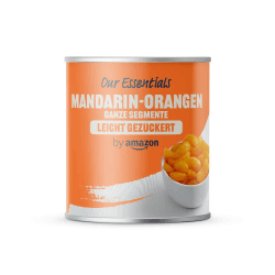 by Amazon Mandarin-Orangen, ganze Segmente, leicht gezuckert, 312g (1er-Pack) Mandarin-Orangen 312g (1er-Pack)