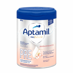 Aptamil Profutura DUOAdvance PRE – Anfangsmilch von Geburt an, Mit DHA, Nur Laktose, Ohne Palmöl, Babynahrung, Milchpulver, 1x 800 g 800 g (1er Pack) Profutura DUOAdvance PRE