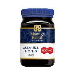Manuka Health - Manuka Honig MGO 400+ 500g, hergestellt und abgefüllt in Neuseeland mit zertifiziertem Methylglyoxal Gehalt, natürlicher Manuka Honig von der Manukapflanze, 100% Manuka, vegetarisch 500 g (1er Pack) MGO 400+