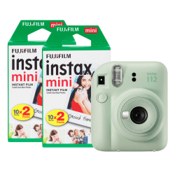 Fujifilm Instax Mini 12 Sofortbildkamera mit 40 Aufnahmen, Minzgrün