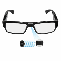 Hereta Spy Camera Glasses with Video Support Up to 256GB TF Card 1080P Video Camera Glasses Portable Video Recorder (Included 32GB TF Card)