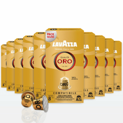 Lavazza Qualità Oro, Arabica-Bohnen mit fruchtig-floralem Geschmack, 10 x 10 Kapseln, Nespresso kompatibel Qualità Oro 10 stück (10er Pack)