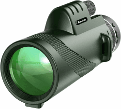 Pankoo 40X60 Monokular Teleskop mit Smartphone Halter Stativ, 2024 Power Prisma Kompakte Monokulare Monokulare für Erwachsene HD Monokular Scope für Vogelbeobachtung Wandern Konzert Reisen Army Green