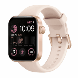 DDXCAW Smartwatch Damen Herren, 1,85" Smart Watch mit Telefonfunktion/Message Reminder, 140+ Sportmodi Impermeabile IP68 Fitnessuhrmit Herzfrequenzmonitor/Schlafmonitor Schrittzähler für iOS Android Goldrosa