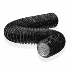HG Power Abluftschlauch Ø75mm Länge 5m Flexibel PVC Alurohr Lüftungsschlauch Schallgedämmter Wärmeisolierung Alu Flex-Schlauch Abluftrohr für Abluftventi Lange: 5m/16ft & Durchmesser: 75mm/3zoll Schwarz