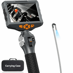 Teslong 3.9mm Endoskopkamera mit Licht, Endoskopkamera Beweglicher Kopf, Drehbar Endoskopkamera, Endoskop Kamera 5.0 Zoll LCD-Bildschirm, Inspektionskamera Rohrkamera mit LED (1.55Meter)