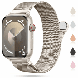 OULUOQI Ersatzarmband Kompatibel mit Apple Watch Armband 41mm 40mm 38mm 46mm 45mm 44mm 42mm Damen Herren, Einstellbar Metall Armbänder aus Edelstahl für iWatch Series Se Ultra 10 9 8 7 6 5 4 3 2 1 Polarstern 38mm/40mm/41mm/42mm(Series 10)
