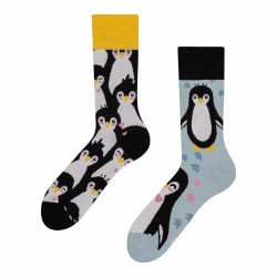 Dedoles Socken Unisex Damen Herren & Kinder Baumwolle viele lustige Designs Fussball Fahrrad Pferde Pflanzen Feuerwehr Geschenk links rechts verschieden 35-38 Winterpinguin