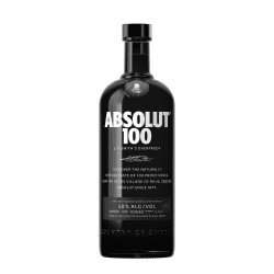 Absolut Vodka 100 – 50 Vol.-Prozent Edel-Vodka in eleganter, schwarzer Flasche – Luxuriöses Genusserlebnis – 1 x 1 l | 1l (1er Pack)