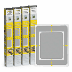 EASYmaxx Insect Protect | Teleskop-Insektenschutzgitter | Fliegengitter Fenster | mit vormontierten Rahmen | ausziehbarer Insektenschutz | integriertes Netz | weiß | 4er-Set 4 Stück Weiß