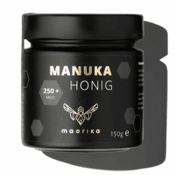 maorika - Manuka Honig 250 MGO + 150g im Glas (lichtundurchlässig, kein Plastik) - laborgeprüft, zertifiziert 150 g (1er Pack)