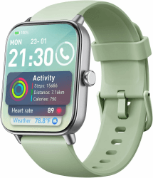 Smartwatch Damen mit Telefonfunktion,1,8" Fitnessuhr Herren mit Herzfrequenz SpO2 Stress Schlafmonitor, Alexa Integriert Watch, 110 Sportmodi, IP68 Wasserdichte Schrittzähler Sportuhr für Android iOS Grasgrün