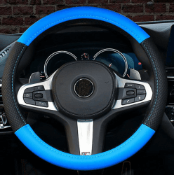 Istn 2018 Neuwagen Lenkradbezug Komfort Haltbarkeit Sicherheit Fall (14,5 '' - 15 '', Blau) blau 14.5''-15''