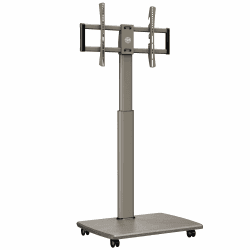 FITUEYES TV Bodenständer Rollbar mit Holzablage TV Standfuß TV Ständer Fernsehstand mit Rollen höhenverstellbar schwenkbar für 32 bis 70 Zoll Flachbildschirm bis zu 40kg. Max. VESA. 400 * 600 Khaki