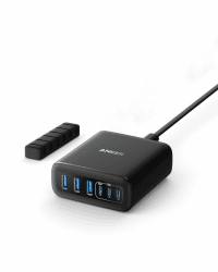Anker USB-C Ladegerät, 6 Port Ladestation mit 112W Ausgang Leistung, Für iPhone 16/16 Plus/16 Pro/16 Pro Max/15/14/13/12 Series, MacBook Air, Pixel, Galaxy, iPad, und mehr (Ohne Ladekabel)