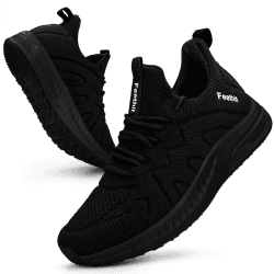 Feethit Damen Turnschuhe Sneaker Atmungsaktiv Leichtgewichts Sportschuhe Laufschuhe Outdoor Fitness 41 EU Schwarz