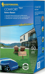 Kiepenkerl Profi-Line Comfort Robo-Rasensamen® 665507, 1 kg für 50 m² – Rasenmischung für Mähroboter, geeignet für kurze Mähintervalle & Mulchschnitte, schnellkeimend, Qualitätsrasen aus Spitzensorten Robo-Rasen 1kg