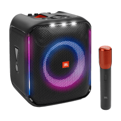 JBL PartyBox Encore – Tragbarer Party-Lautsprecher für drinnen und draußen – Mit eingebauten Lichtern, IPX4-Design und tiefem Bass – 10 Stunden Laufzeit – In Schwarz