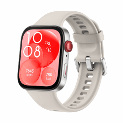 HUAWEI Watch FIT 3, Bluetooth Anrufe, GPS，Smartwatch, Aluminum Case, iOS&Android, 1,82" AMOLED-Display, Bis zu 10 Tage Akkulaufzeit, Umfassendes Gesundheits&Fitness-Management, Weiß Fluorelastomer WATCH FIT 3 Weiß