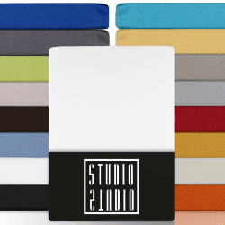 STUDIO Basic Spannbettlaken 120x200cm, 100% gekämmte Baumwolle, Oeko-TEX 100, Markenqualität, Bettlaken Spannbetttuch Jersey 120x200 - Weiß Weiß 120x200cm Standard