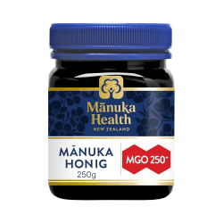 Manuka Health - Manuka Honig MGO 250+ (250 g) - 100% Pur aus Neuseeland mit zertifiziertem Methylglyoxal Gehalt (1er Pack) 250 g (1er Pack) Single
