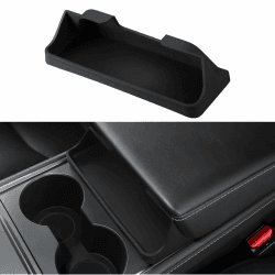 BASENOR Tesla Model 3 Model Y Mittelkonsole Sonnenbrillenhalter Armlehnenbox Silikon Brillen-Aufbewahrungsbox Schlüsselkarten- und Handyhalter 2021-2024 Tesla Zubehör Passend für Model 3 Y mit Refresh Model 3/Y