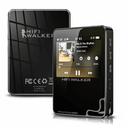 HIFI WALKER H2 Touch MP3 Player Bluetooth mit 2,4-Zoll-Touchscreen, DSD DAC HiFi Verlustfreier Sound, Tragbarer Audioplayer mit E-Book und Aufnahmefunktion, 64GB Speicherkarte, erweiterbar auf 512GB