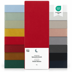 Blumtal® Spannbettlaken 80x200 cm - Spannbettlaken Microfaser - Oekotex zertifiziertes Bettlaken 80x200 cm - Spannbettlaken 80x200 cm - Spannbettücher 80x200 - Leintuch 80x200 cm - Laken - Rot 80 x 200 x 30cm Rot