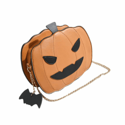 VALICLUD Kürbis Umhängetasche Halloween Teufel Teufel Umhängetasche Pu Leder Handtasche Trick Or Treat Tasche Braun