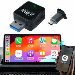 MMB WJCP-Mini CarPlay Wireless Adapter,2024 Upgrade Wireless CarPlay Adapter-Dongle, Wandelt Werkseitig Verkabeltes CarPlay in Kabelloses Stecker Und Spielen Mit CarPlay Autos Und iOS 10+ MINI-CP