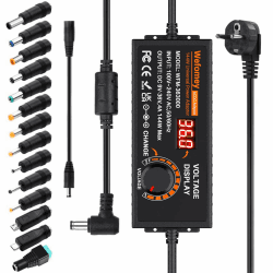 9-36V 4A 144W Einstellbarer Netzadapter, Universal Einstellbares Netzteil Adapter, 100V-240V AC to DC 4A Konverter Netzteil mit 14 Tipps für 9V-36V Haushaltselektronik und LED-Streifen, 4000mA Max 9V-36V 4A 144W