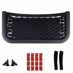 EINESIN 3 in 1 Auto Aufbewahrungsnetz, Ablagenetz, Fach zum kleben oder Schrauben für Fahrzeuge, Boot, Camper, Wohnwagen, Schrank sowie Innenräume, Elastische Riemenfixierung, Universal 26 * 12 CM（Eine Packung）