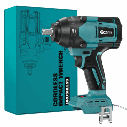 Ecarke 800Nm Akku Schlagschrauber Kompatibel mit Makita 18V Lithium-Akku, 1/2 Zoll Bürstenloser Schlagschrauber mit LED-Licht für Gerüstbau, Autoreifen und Automobilmontage (Ohne Akku und Ladegerät) 700nm