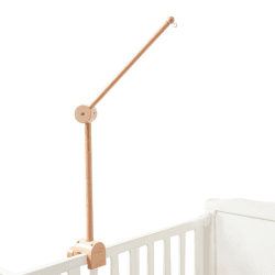 Mobile Halterung Holz für Babybett, Mobile Halterung Wickeltisch für Kinderzimmer-Dekoration, Angepasst Mobile Halter Gestell Stange für Aufhängung Windspiele Bettglocke, Baby Bett Spielzeuge Gewölbt Mobile Halterung