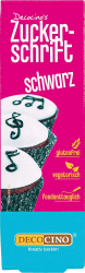 Decocino Zuckerschrift in Schwarz Lebensmittelfarben-Schrift praktische Tube zur Beschriftung von Fondant & Glasuren Back-Deko für Torten, Kuchen & Cup-Cakes! Schwarz 18 g (1er Pack)