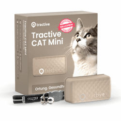Tractive CAT Mini GPS Tracker für Katzen | Marktführer | Live-Ortung | Positionsverlauf | Gesundheitswarnungen | Aktivitätstracking | Halsband inkludiert Braun