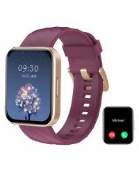 RUIMEN Smartwatch Damen Herren mit Telefonfunktion Fitnessuhr Schrittzähler Uhr mit Pulsmesser SpO2 Messung Schlafüberwachung Nachrichten Multi Trainingsmodi Smart Watch Wasserdicht Für Android iOS Lila