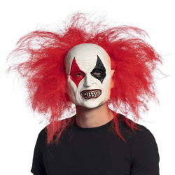 Boland - Horror Maske für Erwachsene aus Latex, Maske für Halloween und Karneval, Accessoire für Kostüme zur Mottoparty roter Clown