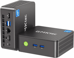 GMKtec Mini PC mit 11 Pro Intel Alder Lake N100 Prozessor (3.4GHz) 16GB DDR4 RAM 1TB PCIe 3.0 M.2 SSD, NUC Micro PC Computer mit 4K Dual HDMI Display/4x USB 3.2/WiFi 6/BT5.2/RJ45 Ethernet für G2 N100 16+1T