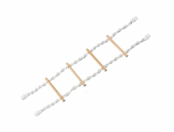Nobby Cage Toy, Strickleiter mit Schraubbefestigung weiß 65 x 16 cm; 4 Stufen