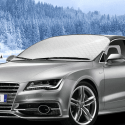 Frontscheibenabdeckung,Autoscheibenabdeckung, Ultra-Dick Auto Scheibenabdeckung Windschutzscheibe Abdeckung, Windschutzscheibe Abdeckung Faltbare, FüR Die Gegen Schnee, EIS, Frost, Staub, Sonne Weiß