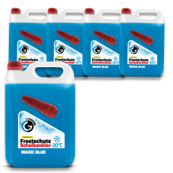 Scheibenfrostschutz mit Magic Blue Duft | Schlierenfreier und effektiver Scheibenreiniger für den Winter | Gebrauchsfertige frostschutzmittel scheibenwaschanlage | 4x5L = 20L Magic Blue 5 l (4er Pack)