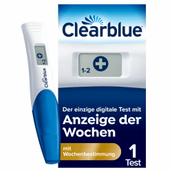 Clearblue Schwangerschaftstest Frühtest digital, Pregnancy Test, 1x Frühschwangerschaftstest/Schwangerschaftsfrühtest mit Wochenbestimmung, Schwangerschaft bestimmen, 25 mIU/ml 1 Digital