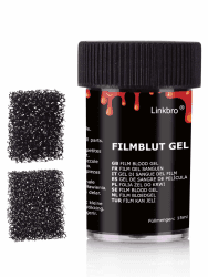 Linkbro Kunstblut mit [ 2 Grober Schwamm ], Profi-Schminkfarben | Filmblut | Blutgel | Wundschorf | Spezialeffekt Schminke für Halloween Karneval Party