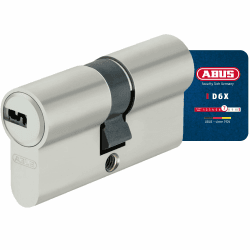 ABUS Profil-Zylinder D6XNP 30/30 mit Codekarte und 5 Schlüsseln, 48297 Nickel Perle 30/30