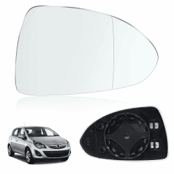 Spiegelglas Ersatz für Opel Corsa D 07.2006-08.2014 Corsa E 09.2014-06.2019 Außenspiegel Glas Beifahrerseite Beheizbar Ersatzspiegelglas Außenspiegel Asphärisch Auto Spiegelglas Rechts für Corsa D/E Rechts